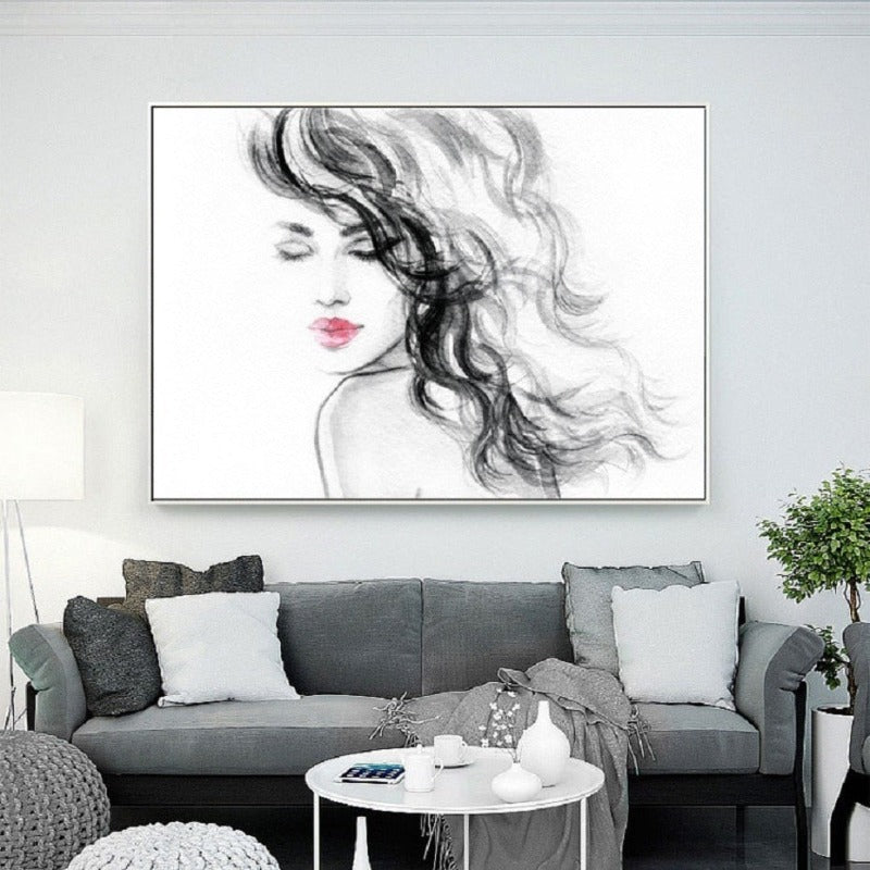 Schöne moderne Frauen - Leinwand Wandkunst Gemälde