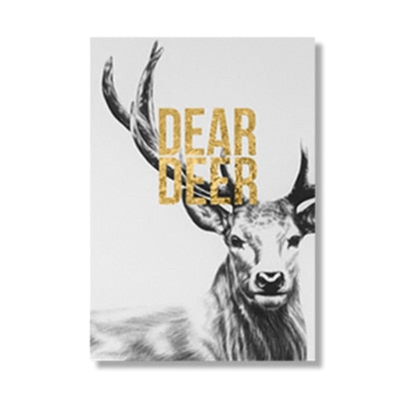 Deer Gallery - Leinwand Wandkunst Malerei