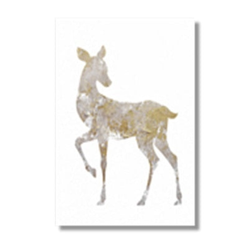 Deer Gallery - Leinwand Wandkunst Malerei
