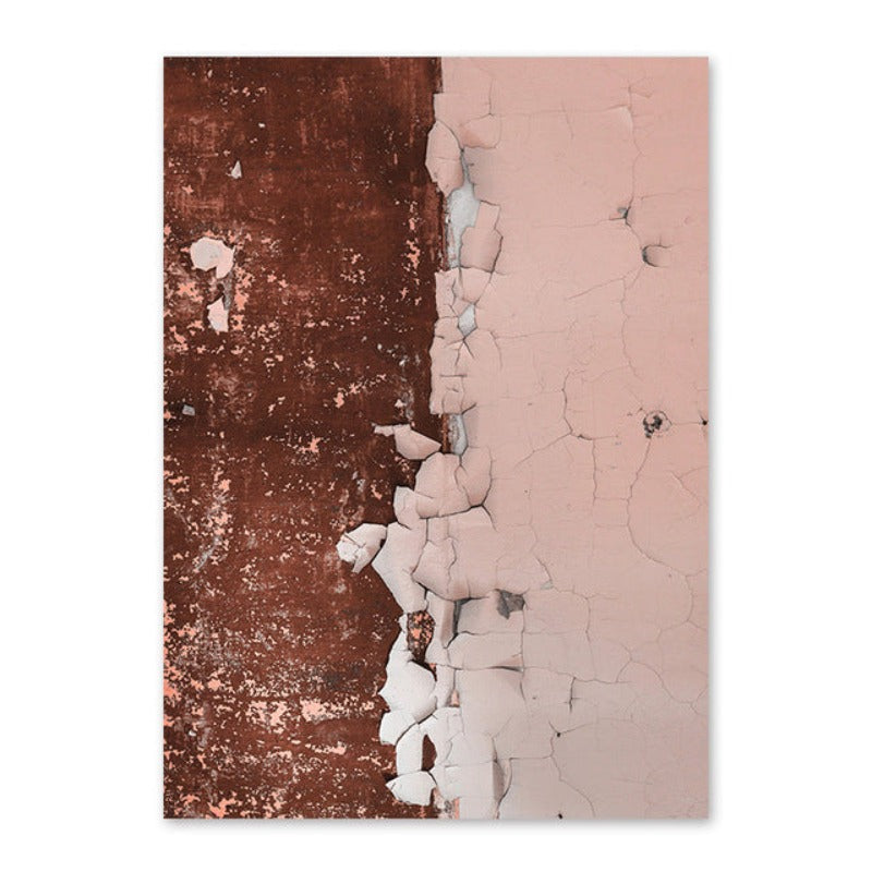Abstract Rostige Pink Drucke - Leinwand Wandkunst Gemälde