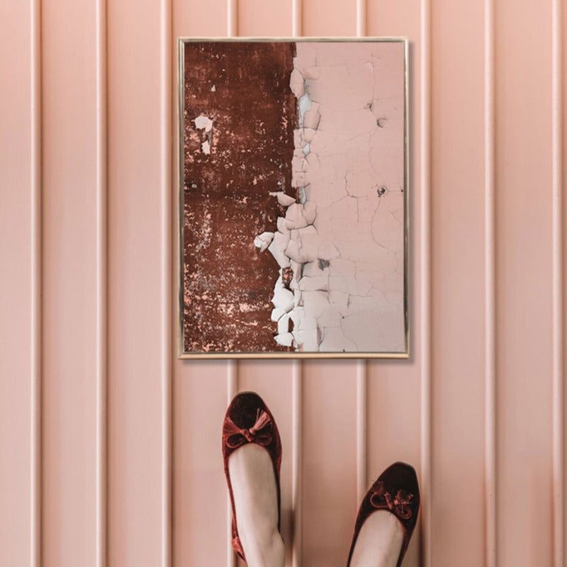Abstract Rostige Pink Drucke - Leinwand Wandkunst Gemälde