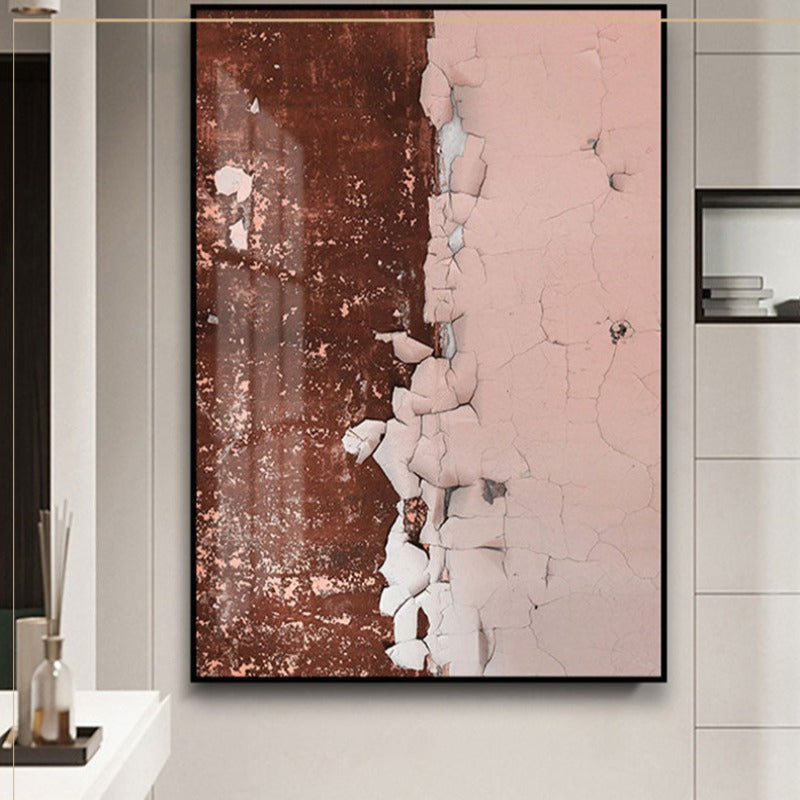 Abstract Rostige Pink Drucke - Leinwand Wandkunst Gemälde