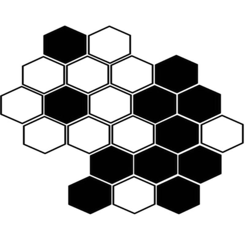 Geometrisch in Schwarz - Leinwand Wandkunst Gemälde