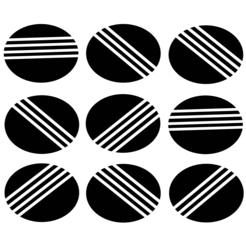 Geometrisch in Schwarz - Leinwand Wandkunst Gemälde