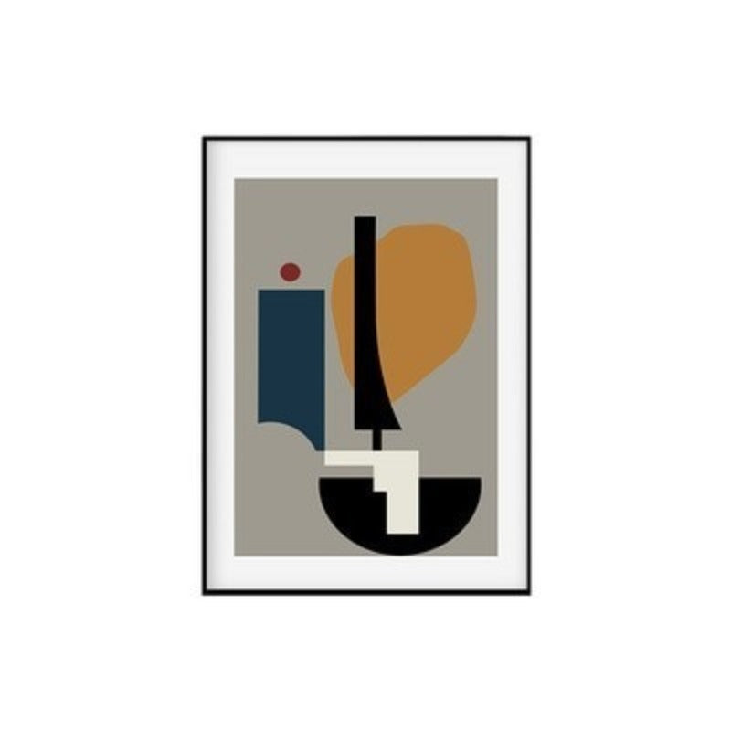 Geometrische Vintage-Figur – Leinwandbild