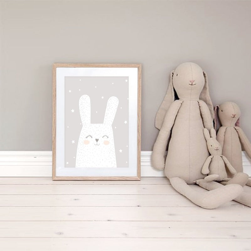Dreaming Bunny - Leinwand Wandkunst Malerei