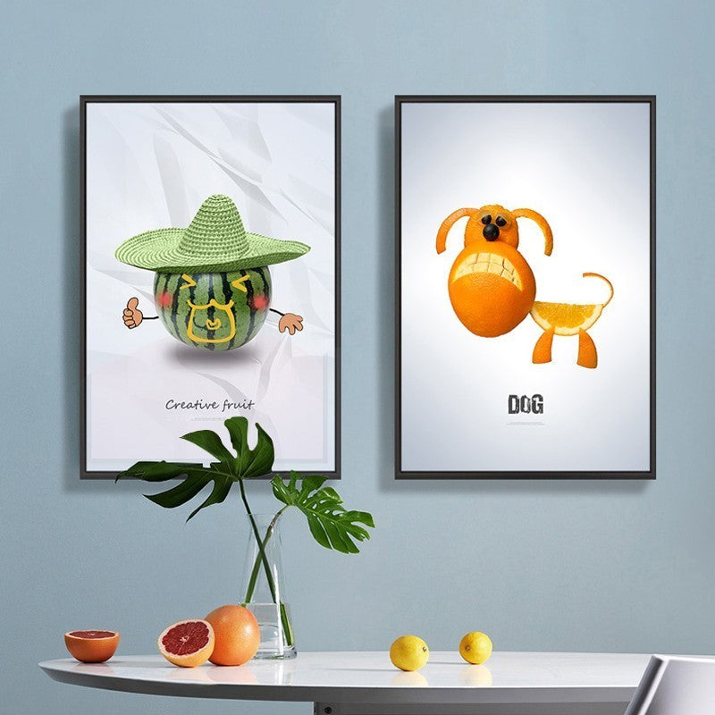 Tanzende Coole Früchte - Leinwand Wandkunst Gemälde