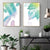 Modernes nordisches Leinwandbild mit frischen Blättern
