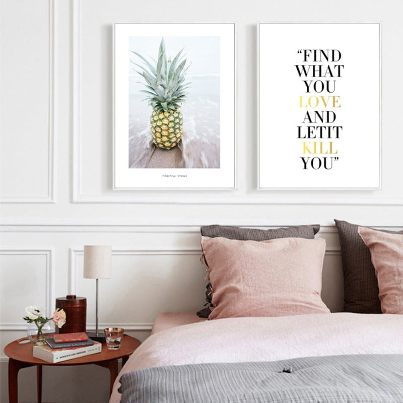 Pineapple Seascape - Leinwand Wandkunst Gemälde