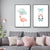 Schmetterlingsfeder Flamingo - Leinwand Wandkunst Malerei