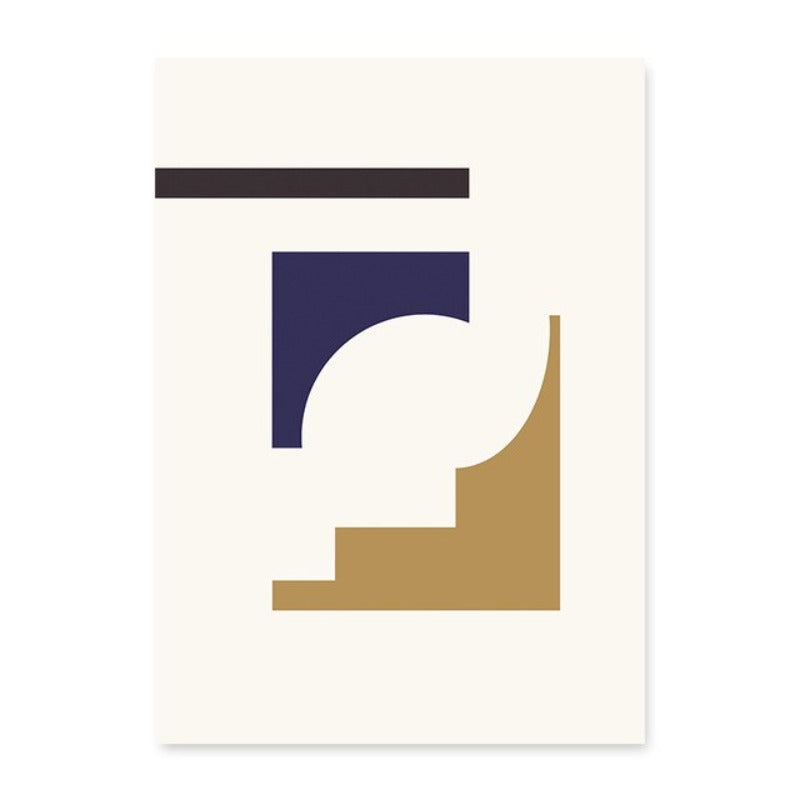 Geometrische Grafik Abstrakt Minimalistisch Galerie - Leinwand Wandkunst Malerei