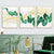 Grüner Tintenfluss - Leinwand Wandkunst Gemälde