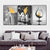 Schwarzes Weinglas mit Boot Wandkunst - Leinwand Wandkunst Malerei