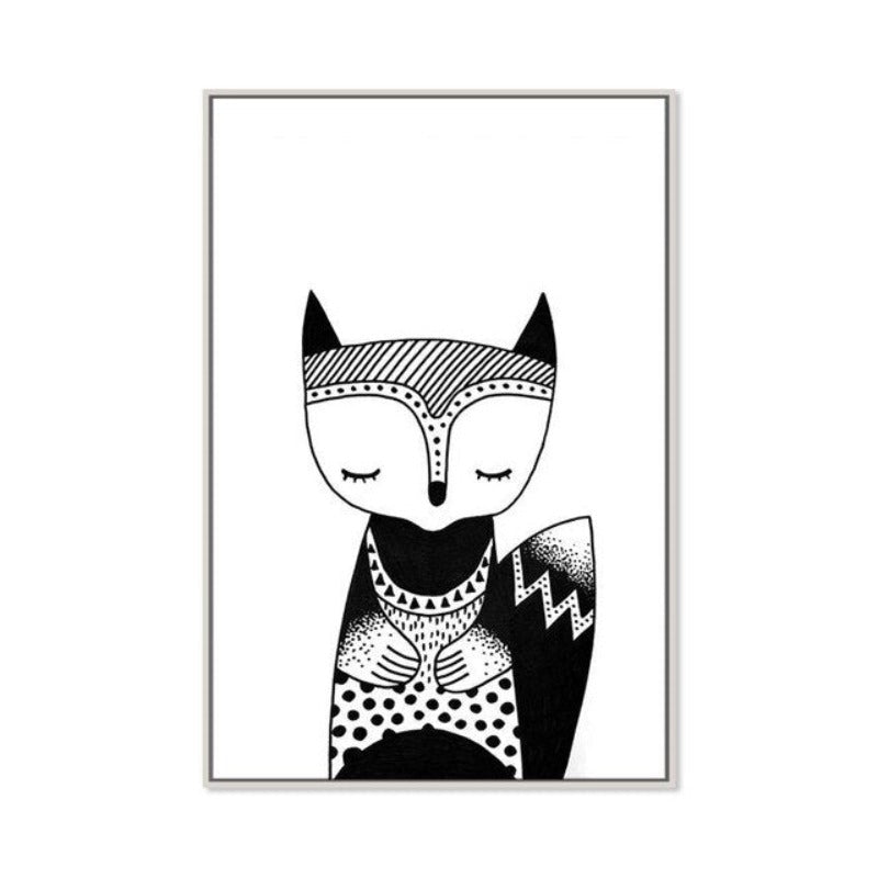 Waldbär, Fuchs, Katze – Leinwandbild