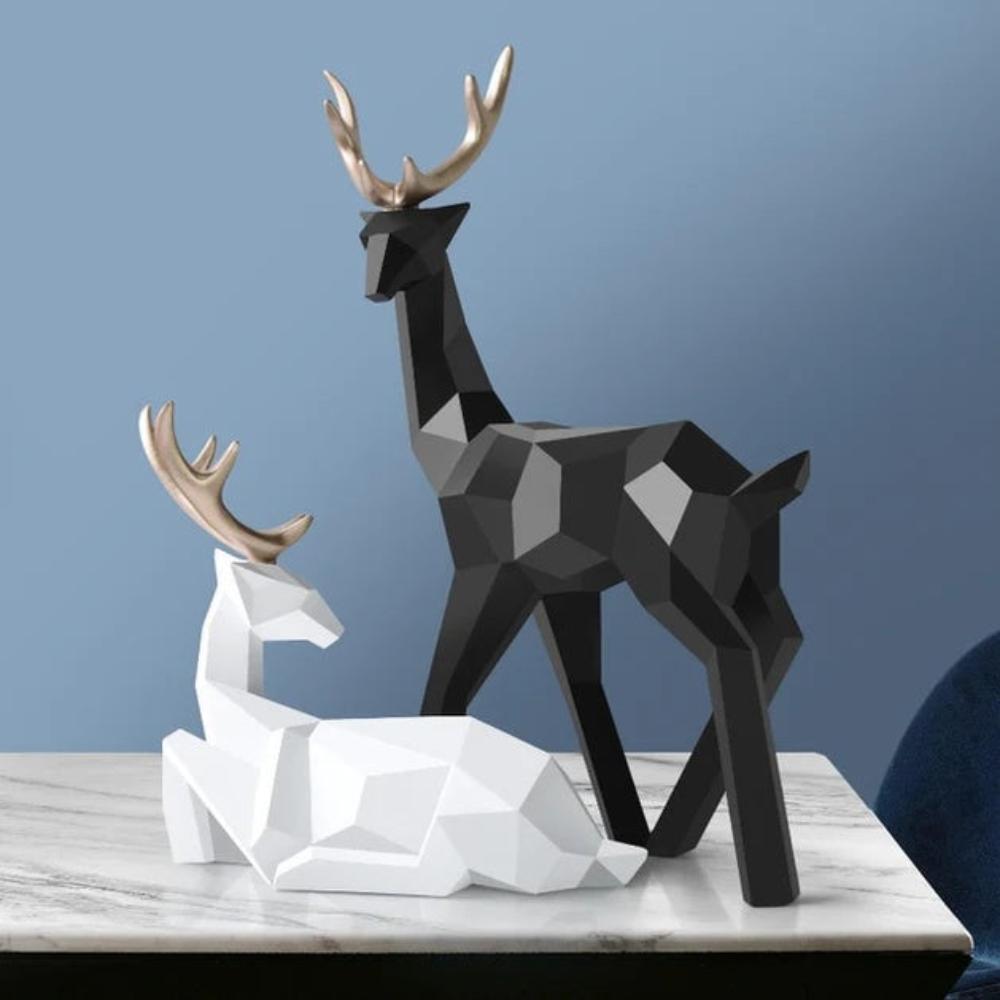 Geometrischer Hirsch Anzeige Figurine | Brehn