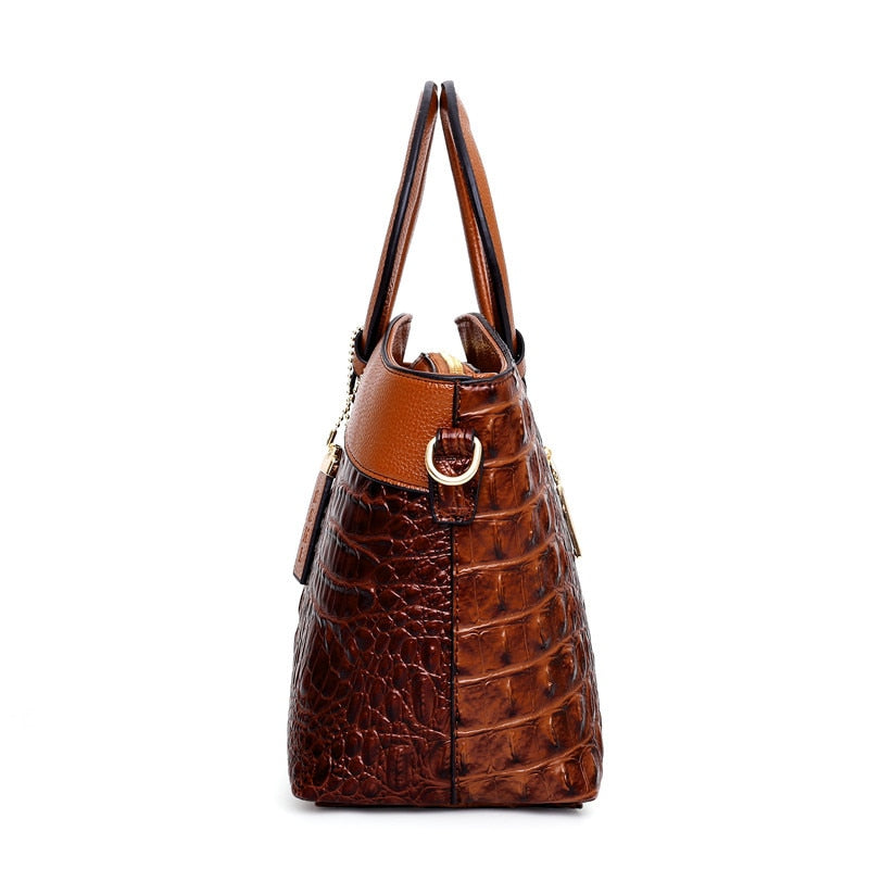 Krokodilledertasche – mit handgefertigten Details