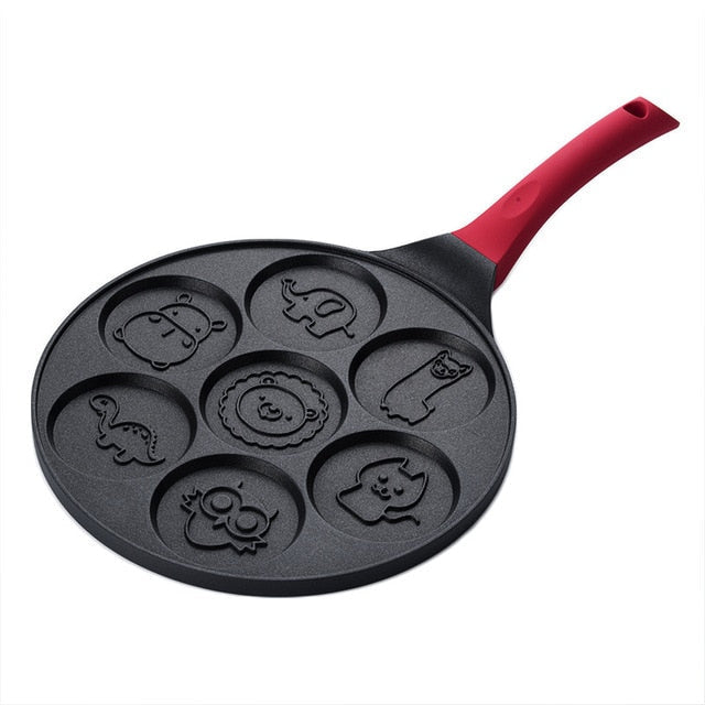 Frühstücks Tier Pfannkuchen Beschichtete Pfanne