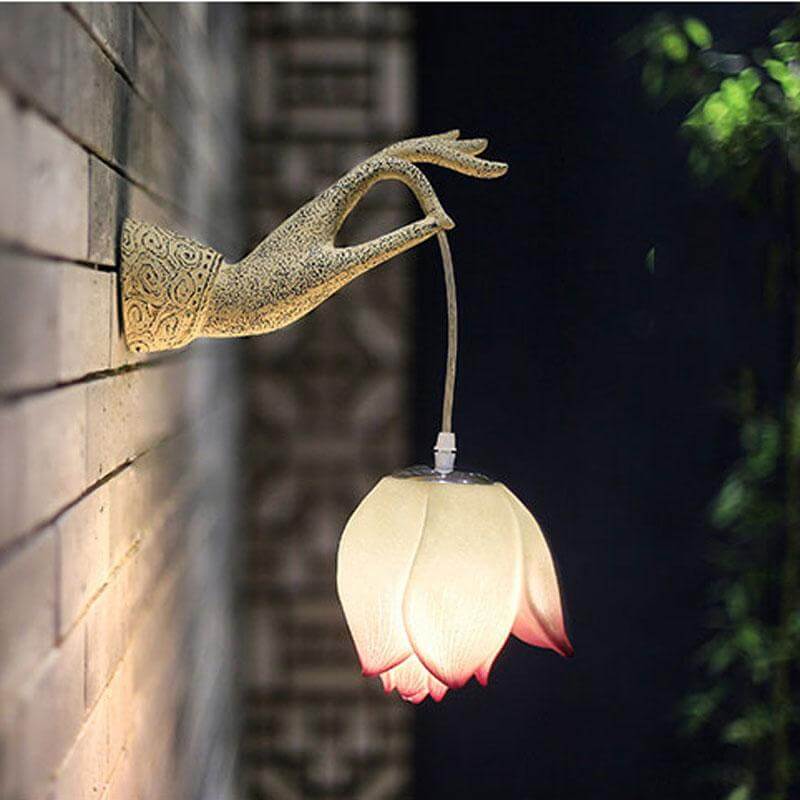 Moderne kreative chinesische Lotus-Wandleuchte | Brehn