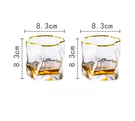 Brehn | Verzerrte Textur Whisky Glas Set