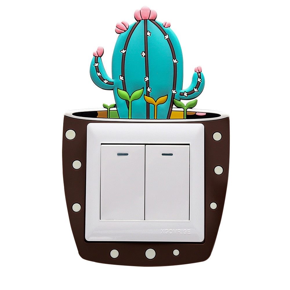 Luminous Cactus Socket Cover Sticker | Brehn