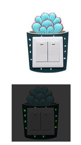 Luminous Cactus Socket Cover Sticker | Brehn
