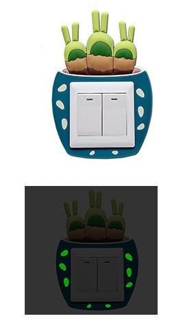 Luminous Cactus Socket Cover Sticker | Brehn