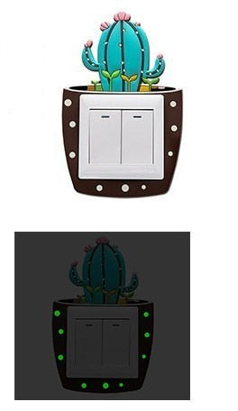 Luminous Cactus Socket Cover Sticker | Brehn