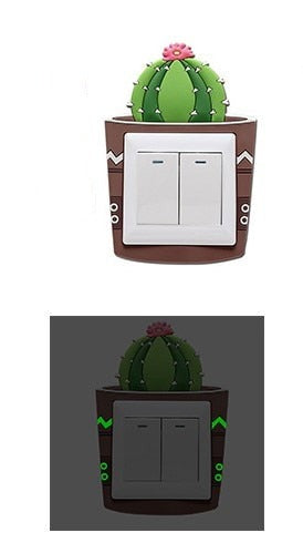 Luminous Cactus Socket Cover Sticker | Brehn