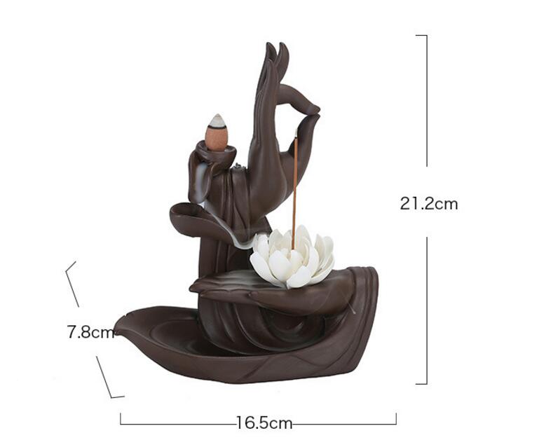 Buddha Hand Rückfluss Räuchergefäß | Brehn
