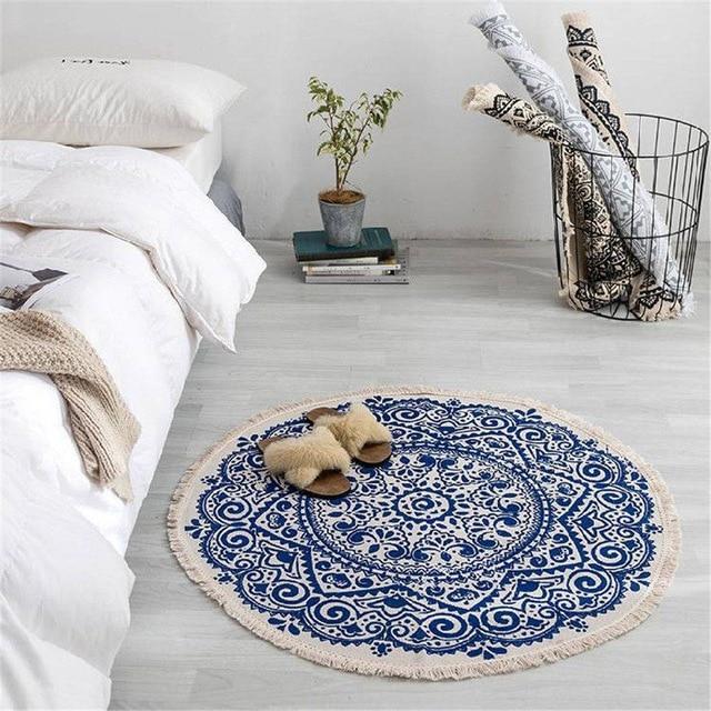 Brehn | Marokkanischer Boho-Teppich mit Quasten