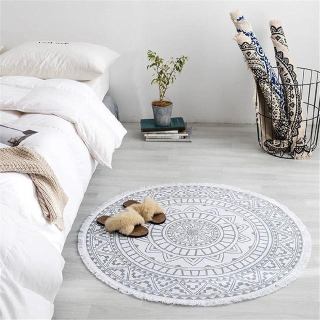 Brehn | Marokkanischer Boho-Teppich mit Quasten