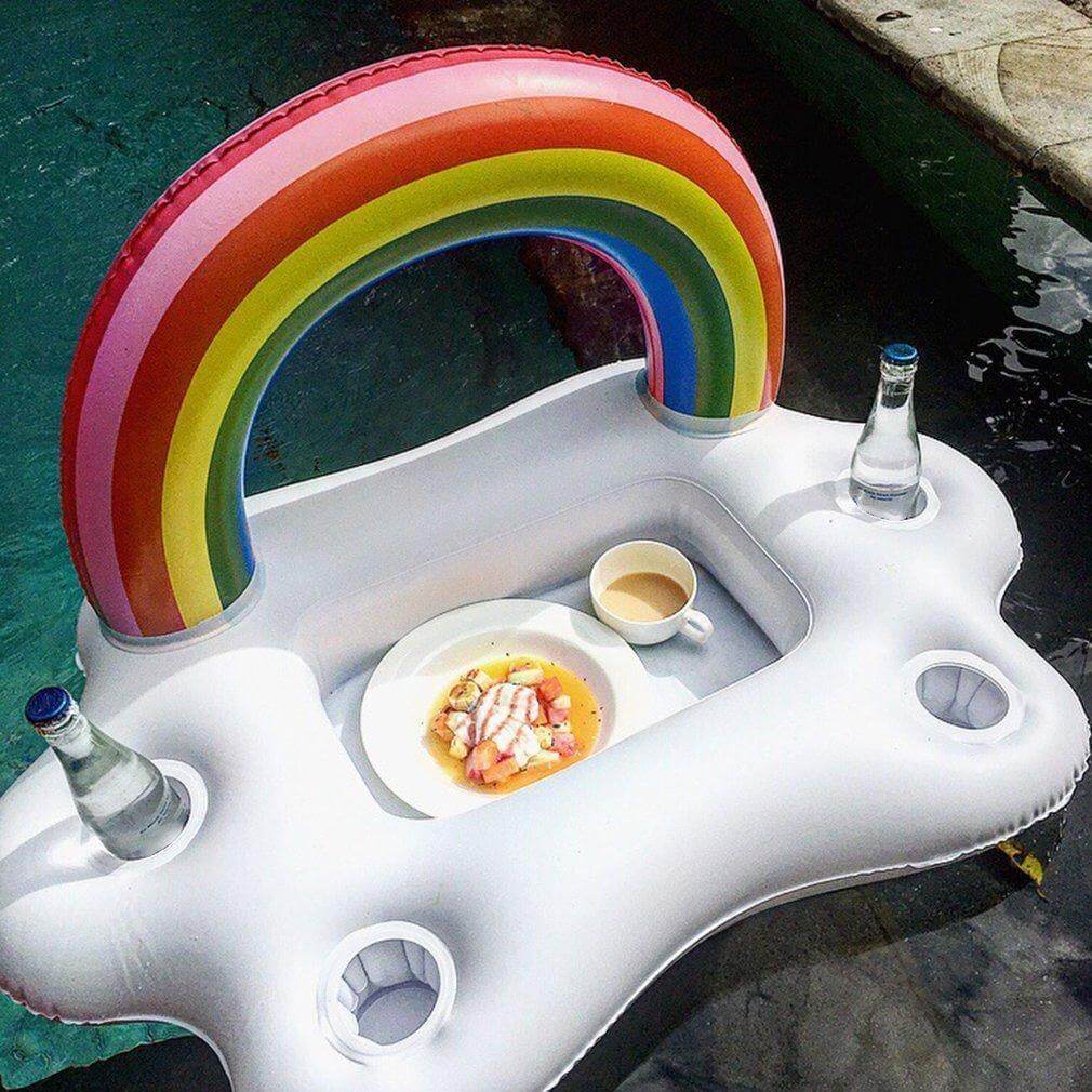 Regenbogen Wolke Aufblasbarer Becherhalter Partyeimer | Brehn