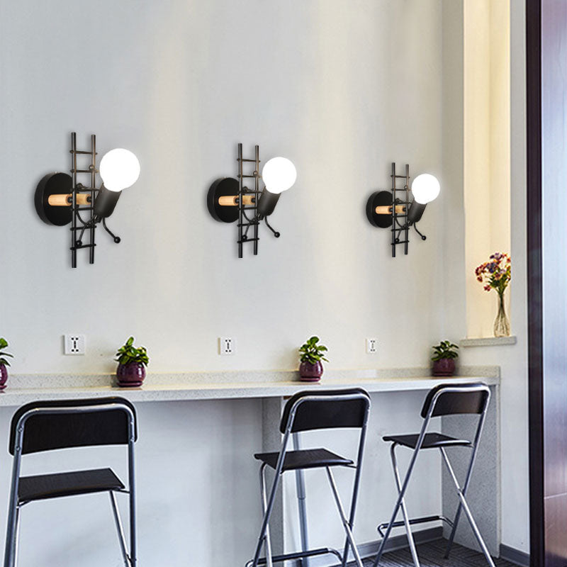Mini Man Robot Kunst Wandlampe