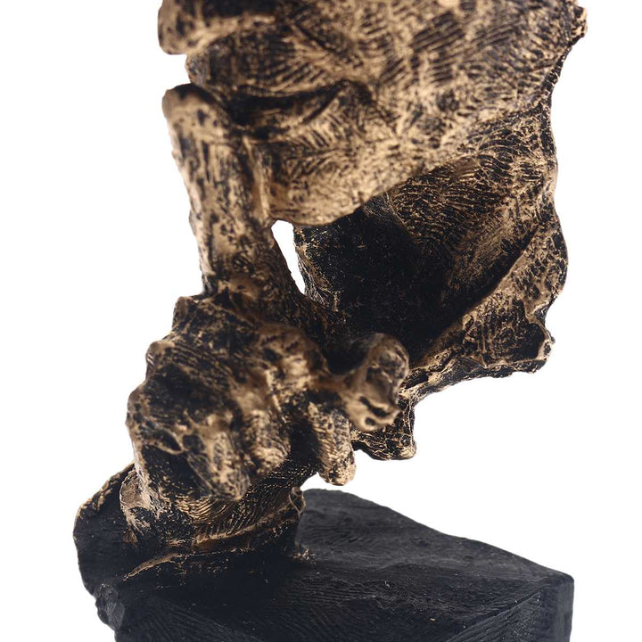 Abstrakte Goldskulptur "NordicLine" – Moderne skandinavische Dekoration | Brehn
