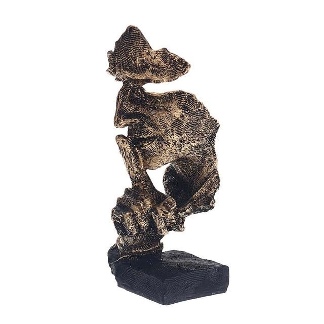 Abstrakte Goldskulptur "NordicLine" – Moderne skandinavische Dekoration | Brehn