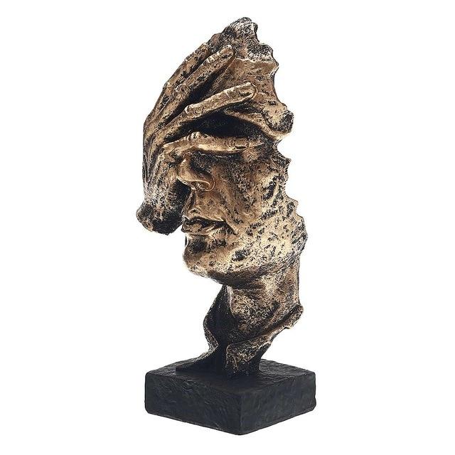Abstrakte Goldskulptur "NordicLine" – Moderne skandinavische Dekoration | Brehn
