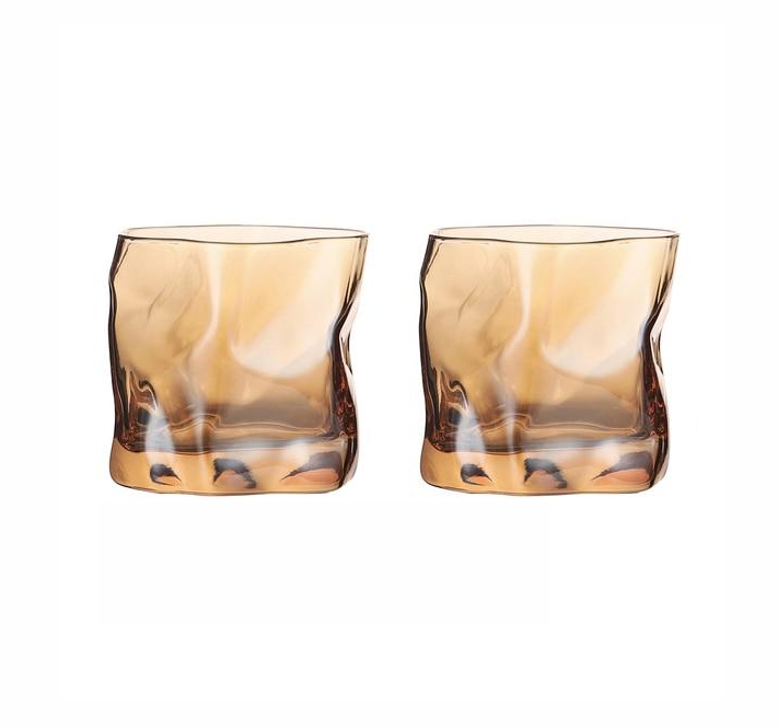 Brehn | Verzerrte Textur Whisky Glas Set