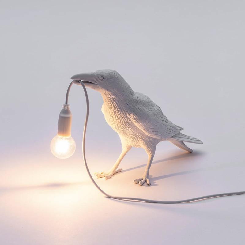 NachtRaaf Ambient Lampe – Dekorative Vogel-Lampe aus Harz für warmes Licht | Brehn