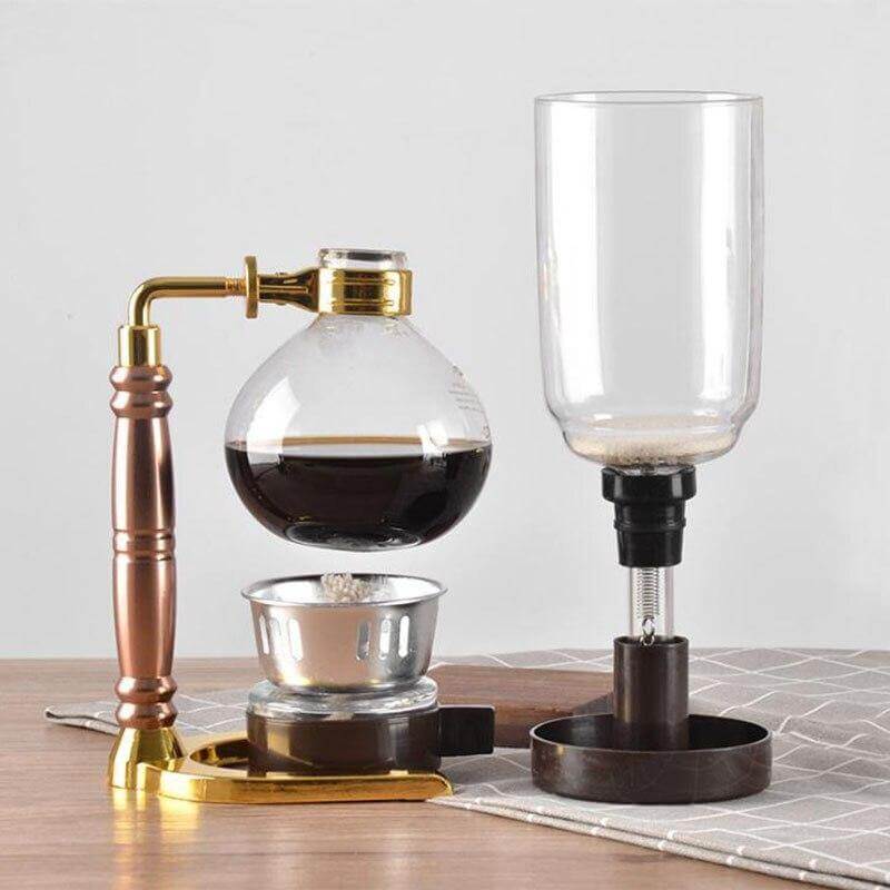 Eleganter Glas Siphon Kaffeezubereiter