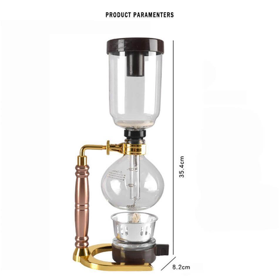 Eleganter Glas Siphon Kaffeezubereiter