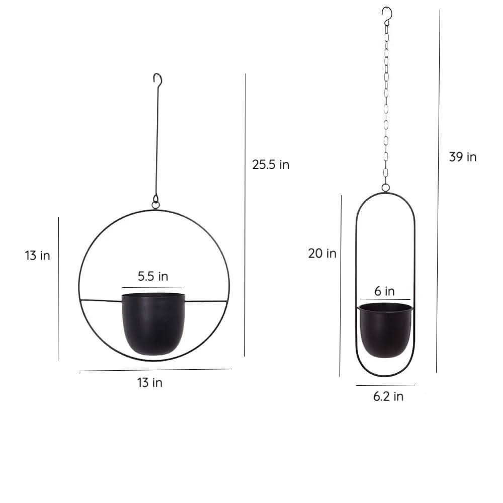 Wandhängender Pflanzenhalter aus Metall – FloraFrame