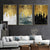 Goldene Abstrakte Wände - Leinwand Wandkunst Malerei