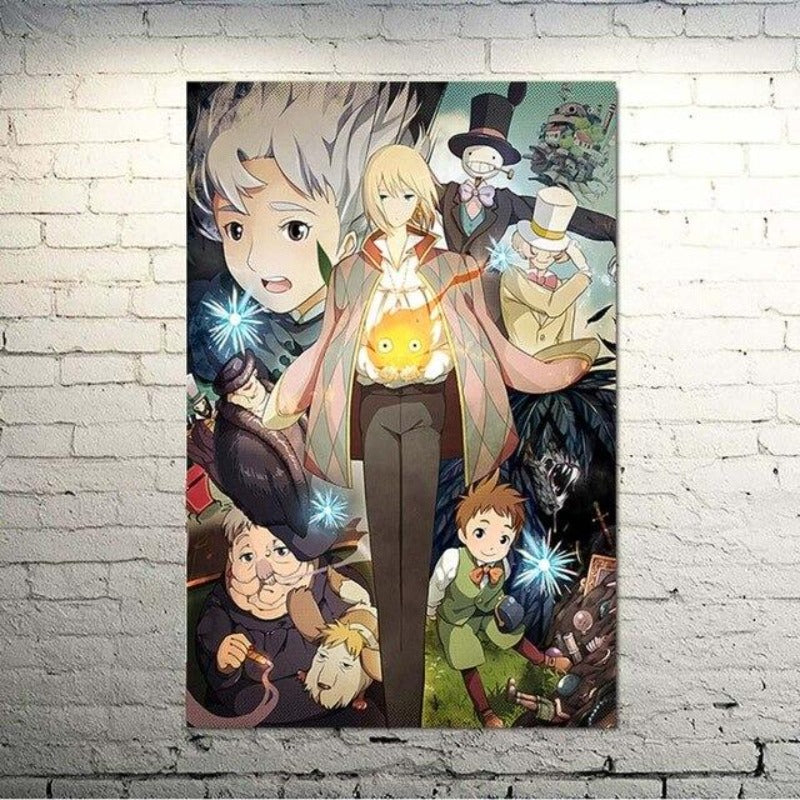 Magische Anime Freunde - Leinwand Wandkunst Malerei