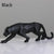 Moderne Harz Geometrische Schwarze Panther Skulptur | Brehn