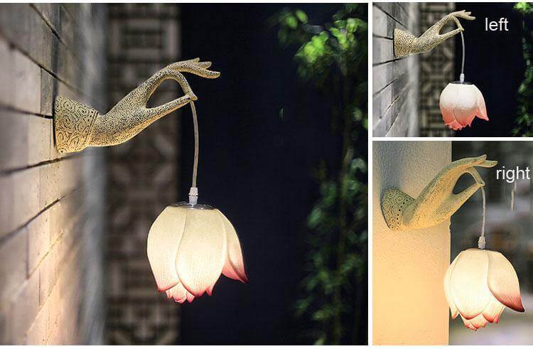 Moderne kreative chinesische Lotus-Wandleuchte | Brehn