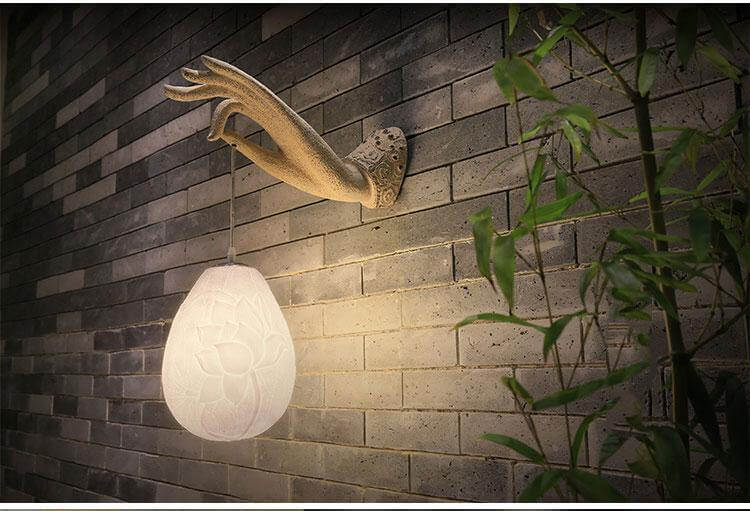 Moderne kreative chinesische Lotus-Wandleuchte | Brehn