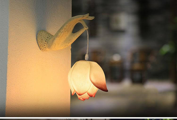 Moderne kreative chinesische Lotus-Wandleuchte | Brehn