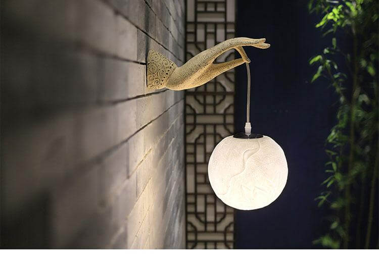 Moderne kreative chinesische Lotus-Wandleuchte | Brehn