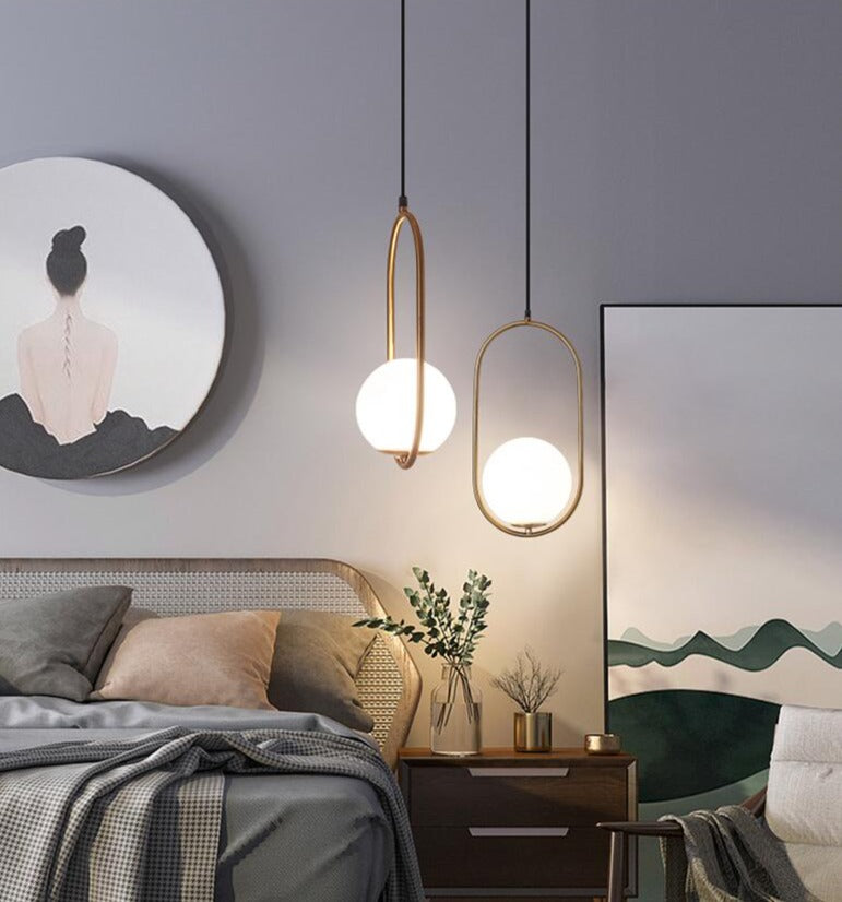 Moderne nordische Glaspendelleuchten