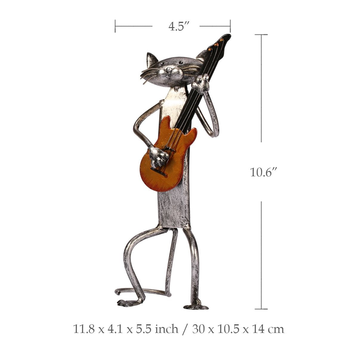 3 Mini Musiker Katzen Moderne Skulptur